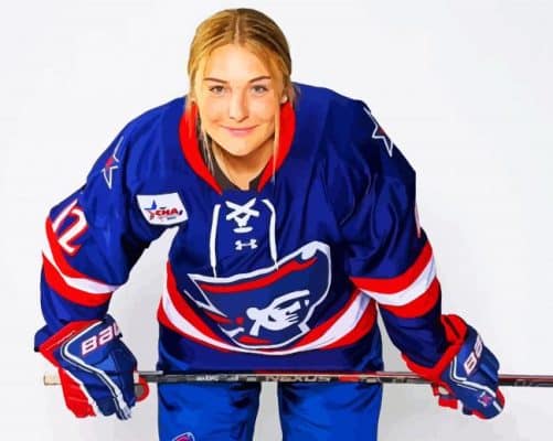Woman Hockey paint by numbers