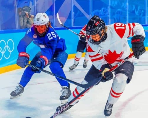 Women Hockey paint by numbers