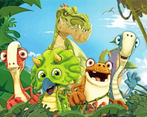 Aesthetic Gigantosaurus paint by numbers