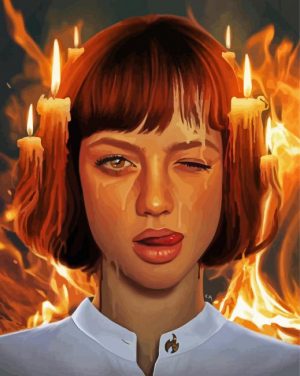 Candles Lady Paint By Number