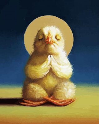 Cute Chick Doing Yoga paint by numbers