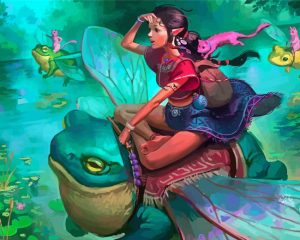 Giant Frog paint by numbers