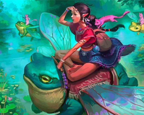 Giant Frog paint by numbers