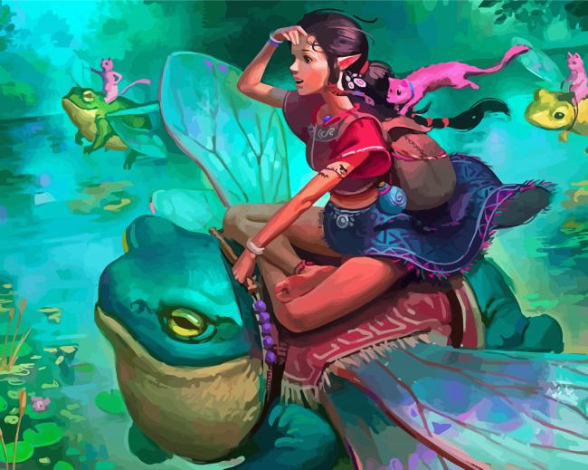 Giant Frog paint by numbers