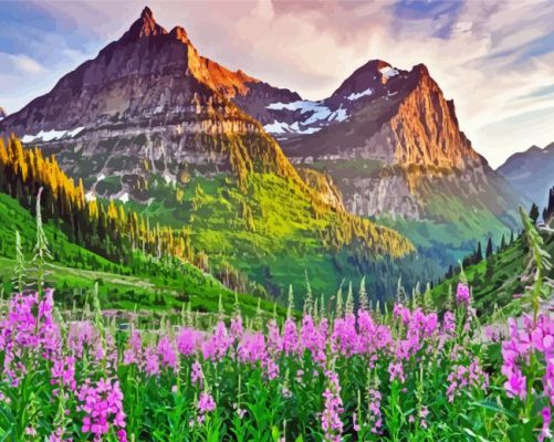 Glacier County Montana Paint By Number