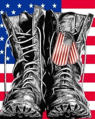 Military Boots paint by numbers