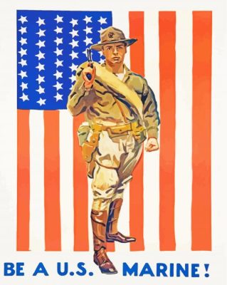 Be A US Marine paint by numbers