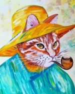 Aesthetic Van Gogh Cat paint by numbers