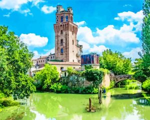 Castello Carrarese Este Italy paint by numbers