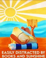 Easily Distracted By Books And Sunshine paint by numbers