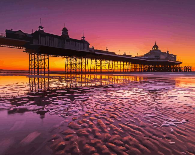 Eastbourne Pier At Sunset paint by numbers
