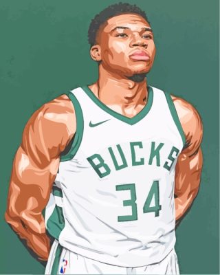 Giannis Antetokounmpo paint by numbers