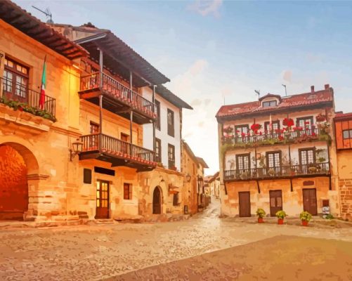 Santillana Del Mar Cantabria paint by numbers