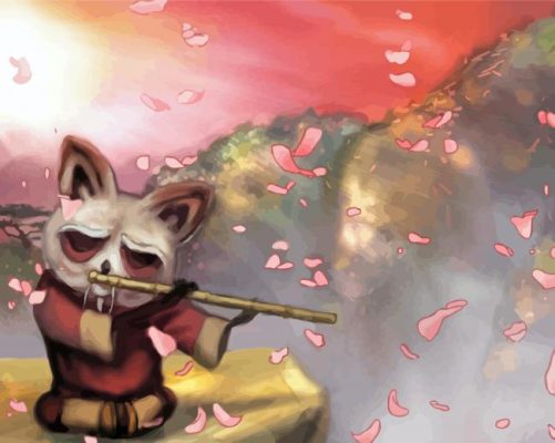 Master Shifu Playing Music paint by numbers 