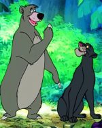 Aesthetic Bagheera And Baloo paint by numbers