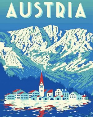 Austria Innsbruck Poster paint by numbers