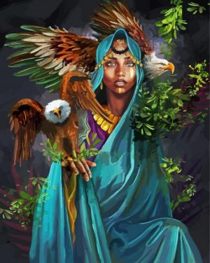 African Lady And Eagles paint by numbers