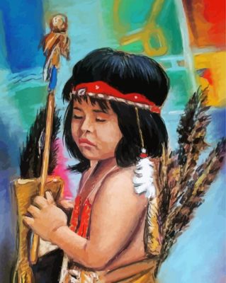 Little Boy Tribe paint by numbers
