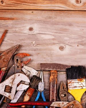 Builders Tools paint by numbers