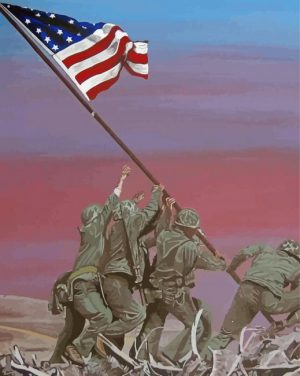 Iwo Jima Art paint by numbers