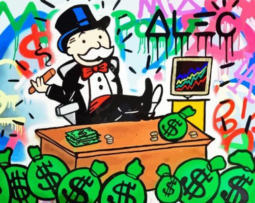 Artistic Monopoly paint by numbers