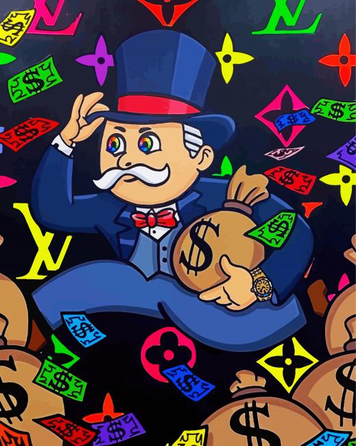 Mr Monopoly Art paint by numbers