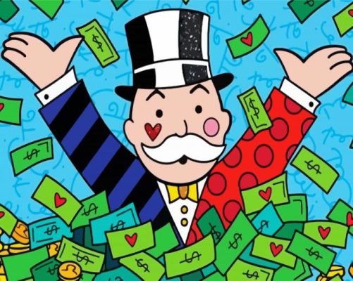 Aesthetic Mr Monopoly paint by numbers
