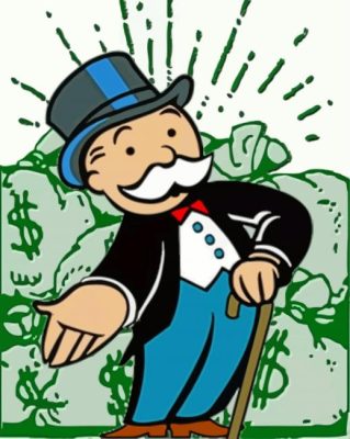 Mr Monopoly paint by numbers