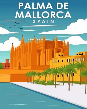 Palma Mallorca Poster paint by numbers