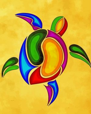 Pop Art Turtle paint by numbers