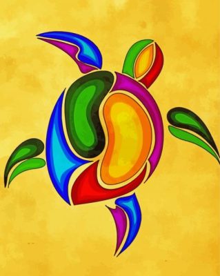 Pop Art Turtle paint by numbers