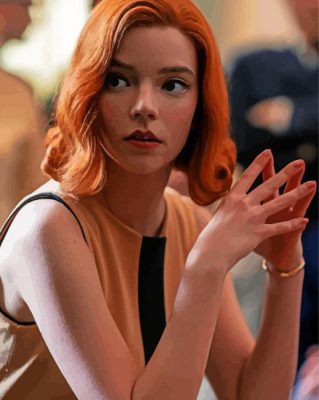 Aesthetic Beth Harmon paint by numbers 