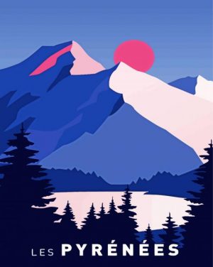 Aesthetic Pyrenees Poster paint by numbers