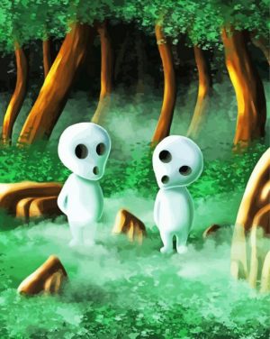 Aesthetic Kodama paint by numbers