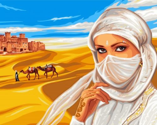 Arab Woman paint by numbers
