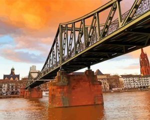 Eiserner Steg Frankfurt Germany paint by numbers