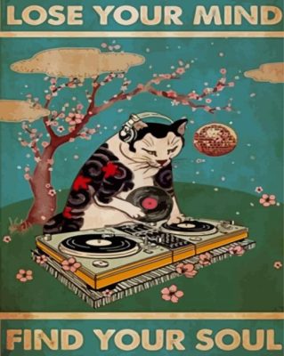 Lose Your Mind Cat paint by numbers