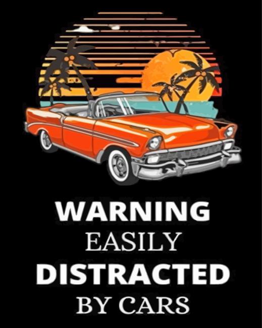 Easily Distracted By Books And Cars paint by numbers