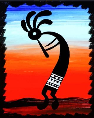 Aesthetic Kokopelli paint by numbers