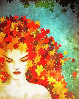 Autumn Woman paint by numbers