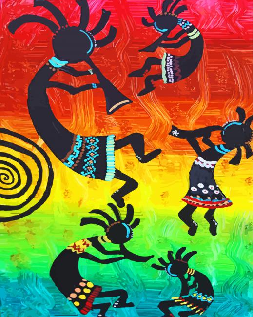 Kokopelli Art paint by numbers