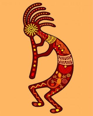 Kokopelli paint by numbers