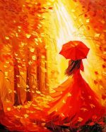Woman In Autumn paint by numbers