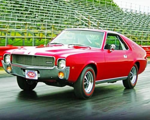 Amx Red Car paint by numbers