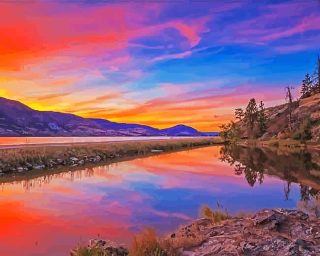Aesthetic Penticton Scenery paint by numbers