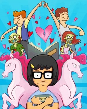 Aesthetic Tina Belcher paint by numbers