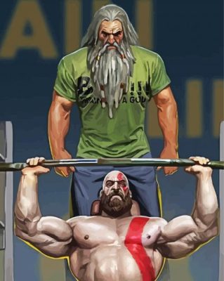 Weightlifting paint by numbers