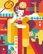 Aesthetic Asian Lady paint by numbers