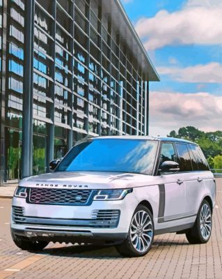 White Landrover paint by numbers