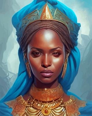 African Lady paint by numbers